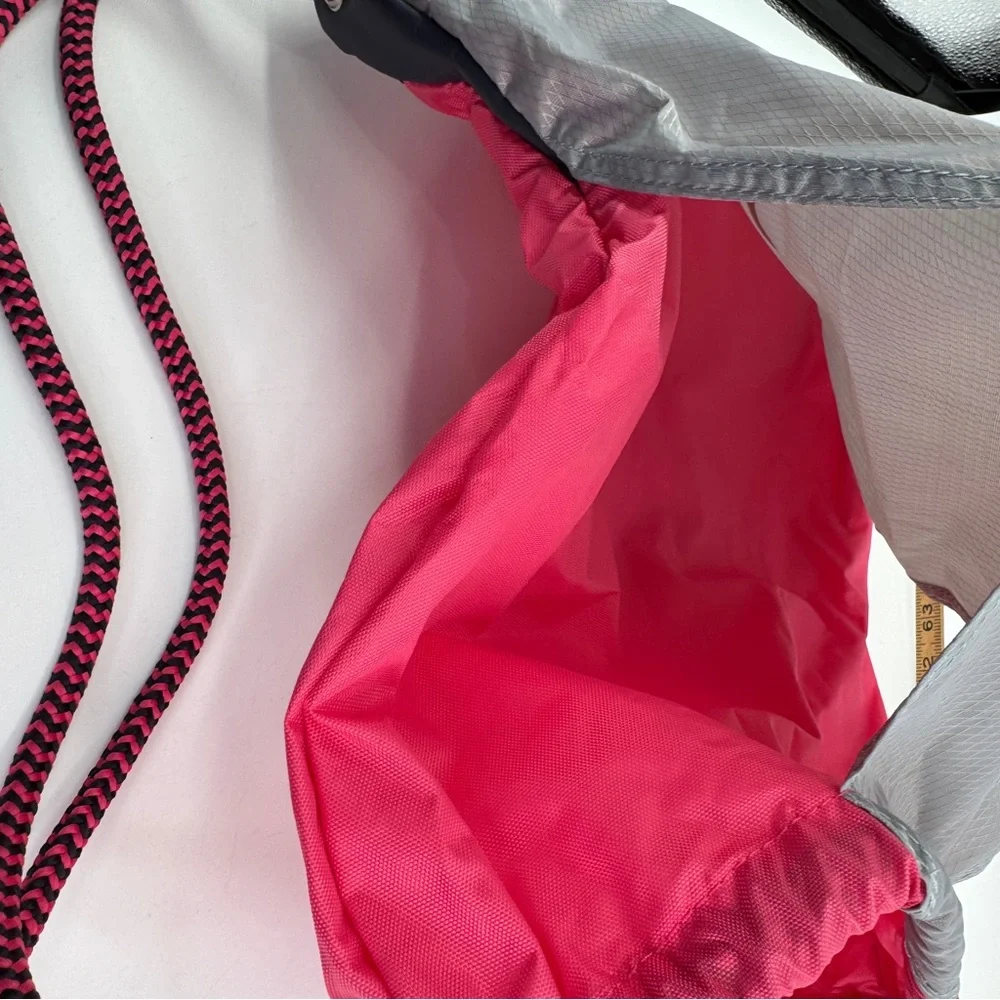 Nike Drawstring Colorblock‎ Bag Pink Gray Navy Lightweight Nylon